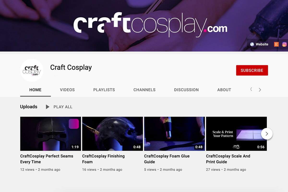 CraftCosplay YouTube